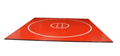 AK Athletic Equipment 14' X 14' X 1 3/8" Roll Up Wrestling Mat 23 AK Athletic Equipment 14' X 14' X 1 3/8" Roll Up Wrestling Mat -Total Fitness Shop 12 12 red with white circles and starting lines f09ffff1 ec1c 4397 a338 d34ac9e85247
