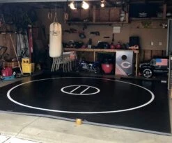 AK Athletic Equipment 14' X 14' X 1 3/8" Roll Up Wrestling Mat 20 AK Athletic Equipment 14' X 14' X 1 3/8" Roll Up Wrestling Mat -Total Fitness Shop 14 x14 blackgaragewrestlingmat