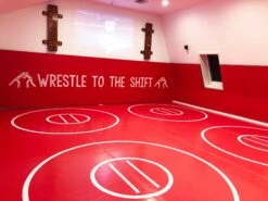 AK Athletic Equipment 20' X 20' X 1 3/8" Roll-Up Wrestling Mat With Four Practice Circles 6 AK Athletic Equipment 20' X 20' X 1 3/8" Roll-Up Wrestling Mat With Four Practice Circles -Total Fitness Shop 20 x20 redwresltingmat