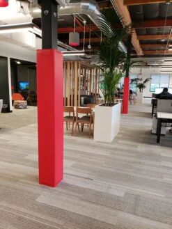 AK Athletic Equipment 6' Tall Four Sided Column Pad, 4" Side Width