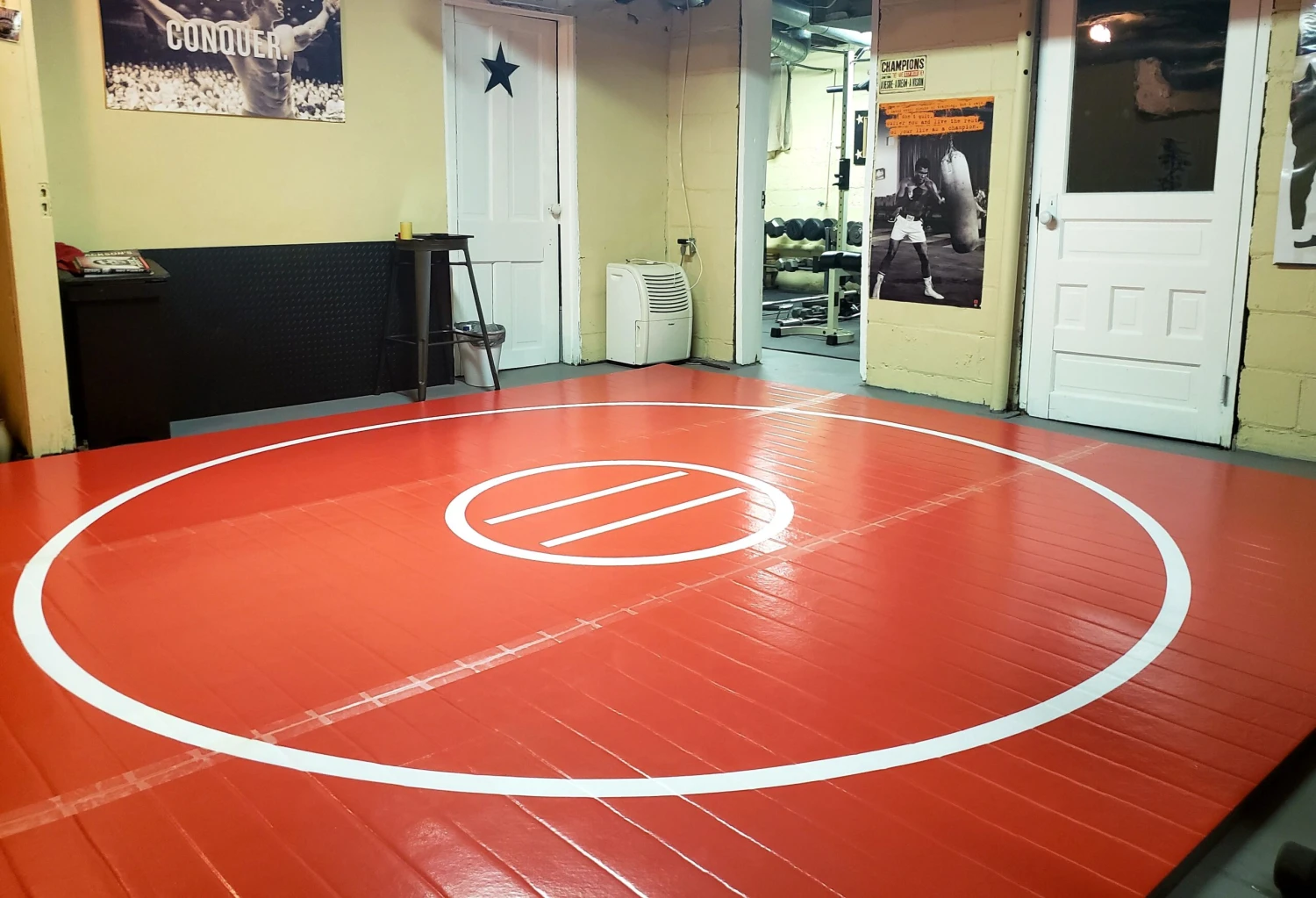 AK Athletic Equipment 14' X 14' X 1 3/8" Roll Up Wrestling Mat 2 AK Athletic Equipment 14' X 14' X 1 3/8" Roll Up Wrestling Mat - Image 2
