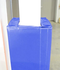 AK Athletic Equipment 4' Tall Four Sided Column Pad, 12" Side Width -Total Fitness Shop 4 sided top view blue