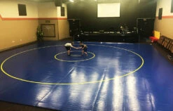 AK Athletic Equipment 42' X 42' X 1 3/8" Roll-Up Wrestling Mat -Total Fitness Shop 42 x42 competitionwrestlingmat