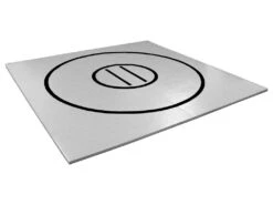 AK Athletic Equipment 10' X 10' X 1 3/8" Roll-Up Wrestling Mat -Total Fitness Shop gray with black circles and starting lines 8f44a61d 0bbb 479f bbb9 cd6aab52e786