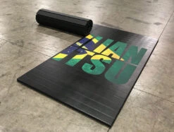 AK Athletic Equipment Jiu Jitsu Roll Up Digitally Printed 8' X 8' X 1 3/8" Roll-Up Mat -Total Fitness Shop partially rolled jiu jitsu 88