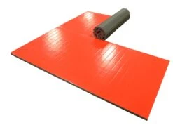 AK Athletic Equipment 10' X 10' X 1 3/8" Roll-Up Wrestling Mat -Total Fitness Shop red 2 piece martial arts mat