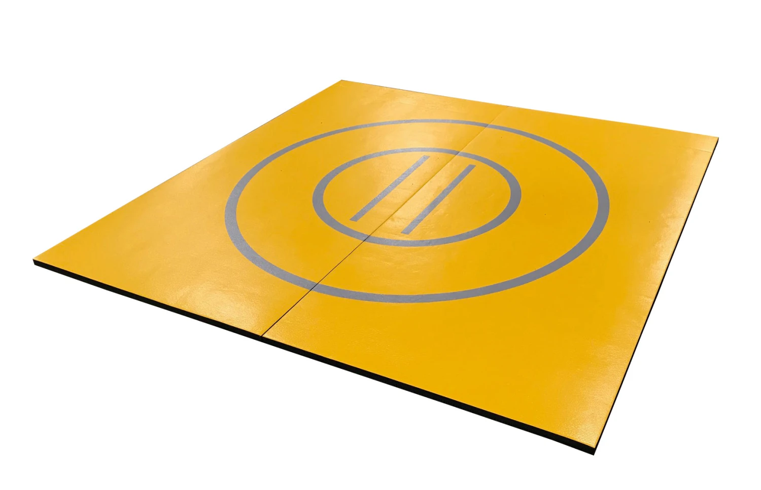 AK Athletic Equipment 8' X 8' X 1 3/8" Gold And Gray Roll-Up Wrestling Mat 1 AK Athletic Equipment 8' X 8' X 1 3/8" Gold And Gray Roll-Up Wrestling Mat